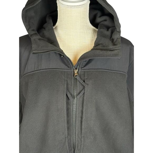 Duluth Trading Co Shoreline Micro Fleece Hooded Jacket Coat Women's 1X Black - Picture 4 of 9